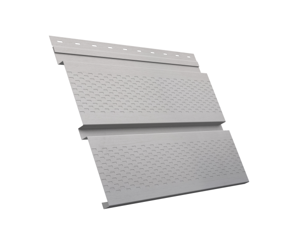 GL Софит металлический Квадро Брус, с перфорацией 0.45 мм, Print Elite, Milky Wood TwinColor