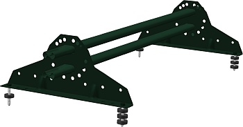 Снегозадержатель Grand Line NEW универсальный,  L=1000 мм, 2 опоры, 2 трубы, овал 42х21 мм. RR 11