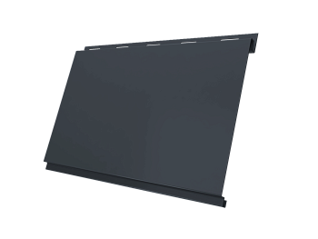 Металлический сайдинг Grand Line, Вертикаль Classic 0.45 мм, Drap TR, RAL 7024