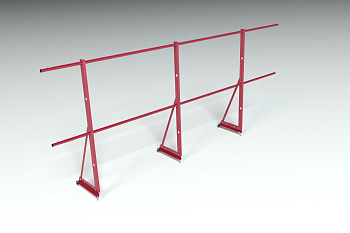 Ограждение кровельное, универсальное Roofsystems Econom, H=1200 мм RAL 3011, L=3000 мм