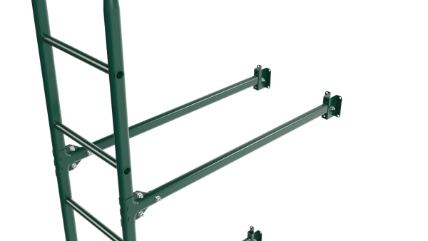 Фасадная лестница Borge, нижняя секция, L=1800 мм RAL 6005