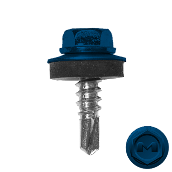 Саморез кровельный Daxmer 5.5х19 мм, сверло №3, RAL 5005, уп.250 шт.