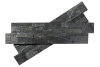 Кварцит, 3D панель из камня, 350х180 мм, Modern Black Quartz