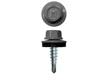 Саморез кровельный Daxmer 4.8х19 мм, сверло №2, RAL 7004, уп.250 шт.