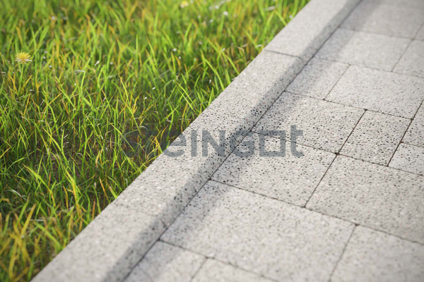 Бордюр садовый SteinGot 200 мм 1000х80 мм, цвет: Bianco Nero