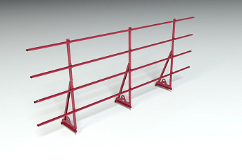 Ограждение кровельное, универсальное Roofsystems Elite Smart, H=1200 мм RAL 3011, L=3000 мм