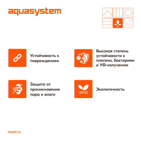 Aquasystem stop-reflex пароизоляционная пленка, 75 м²