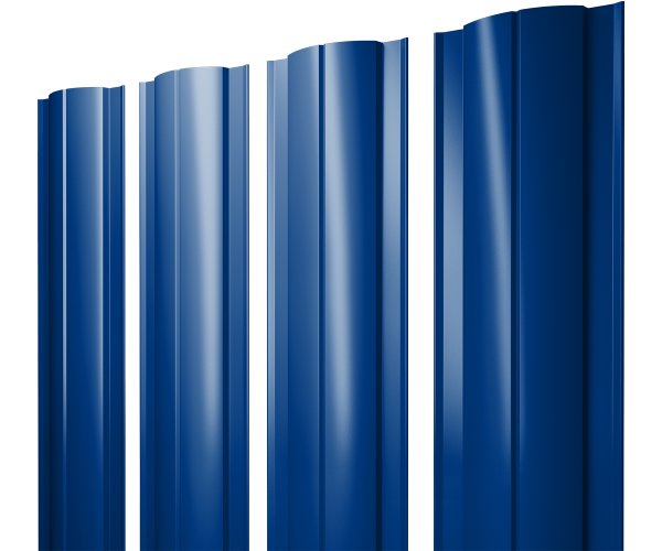 GL Штакетник Круглый с прямым резом 0.45 мм, PE, RAL 5002