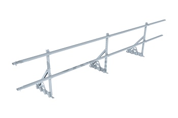 Ограждение кровельное для фальцевой кровли Roofsystems Prestige Master фальц, H=600 мм zinc, 3000 мм