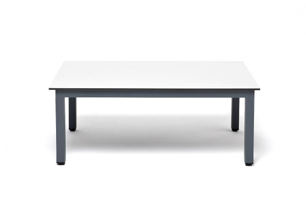 Столик журнальный из HPL, Канны, 90х60 см, H 40см, каркас темно-серый цвет: молочный