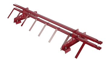 Снегозадержатель для профнастила Н-60, Н-75 Borge L=1500 мм, 2 опоры, 2 трубы, овал 25х45 RAL 3003