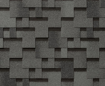 Битумная черепица RoofShield, Премиум, модерн цвет: гранит, 3 м² / уп.