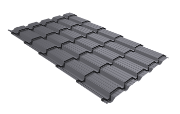 Профиль волновой Grand Line квадро профи 0.45 мм, Drap, RAL 7004