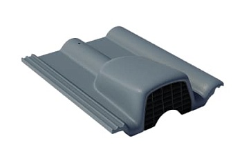 Вентиляционная черепица Braas Франкфурт 420х330 мм, цвет: графит