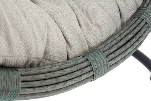 Кресло-кокон подвесное из искусственного ротанга, Венеция цвет: серый