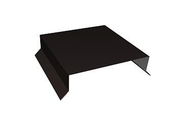 GL Парапетная крышка прямая 0.45 мм, Drap, RAL 9005, 150 мм, L=2000 мм