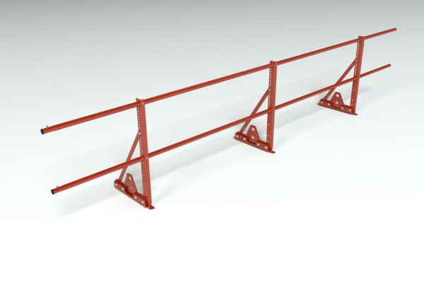 Ограждение кровельное для фальцевой кровли Roofsystems Econom Smart фальц, H=600 мм RAL 3009, L=3000 мм