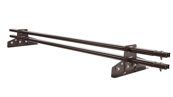 Снегозадержатель для фальцевой кровли Borge L=1500 мм, 2 опоры, 2 трубы, овал 25х45 RAL 8017