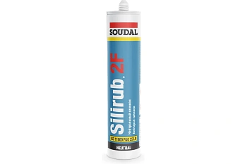 Герметик Soudal Силиконовый, Silirub 2F нейтральный, белый, 300 мл