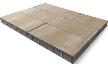 Тротуарная плитка Braer Сити 80 мм 600х300 мм, цвет: Color Mix Плато