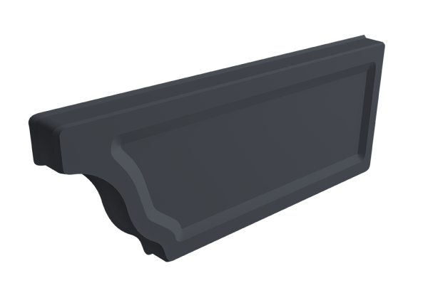 Заглушка желоба правая Vortex Project Ø210\145 мм, RAL 7024