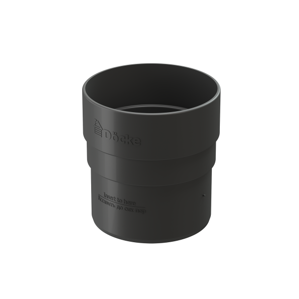 Муфта соединительная трубы, Docke Standart, Ø 80 мм, цвет: серый