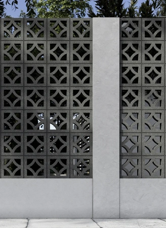 Декоративный бриз-блок Mesterra Cobogo, 250х250 мм 90 мм, 0301, черный