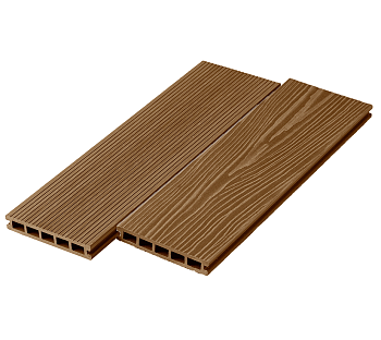 Террасная доска UnoDeck Ultra 150 мм, L= 3000 мм вельвет и тиснение, цвет: орех