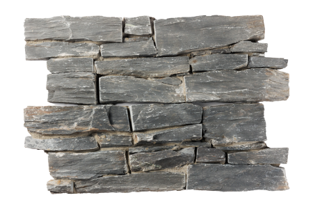 Сланец, 3D панель из камня, 550х200 мм, Country Black slate, 4 шт/уп