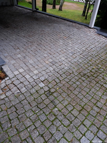 Гранитная брусчатка Каменногорская 100 мм 100х100, колотая, цвет: серый