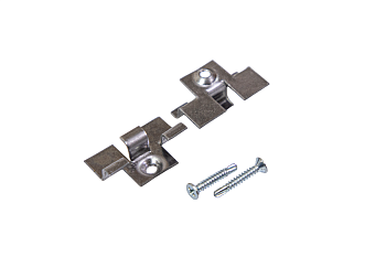 Кляммер Grand Line для ДПК металлический основной 8 мм и саморез, уп. 40 шт