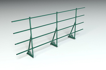 Ограждение кровельное, универсальное Roofsystems Elite Smart, H=1200 мм RAL 6005, L=3000 мм
