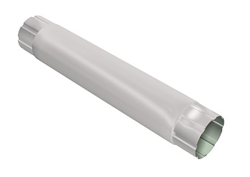 Труба круглая соединительная 1м, Grand Line Ø 90 мм PE, RAL 9003