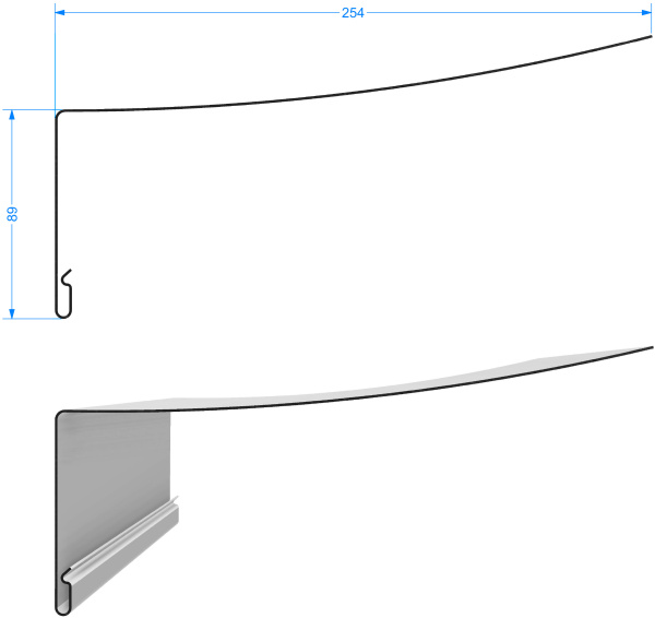 Универсальный околооконный профиль Docke, 89/254 мм L=3000 мм. серия Premium, цвет: шоколад
