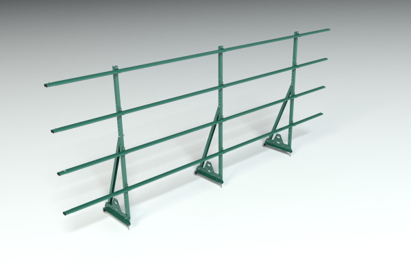 Ограждение кровельное, универсальное Roofsystems Elite Smart, H=1200 мм RAL 6005, L=3000 мм