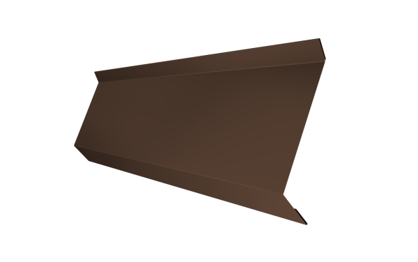 GL Планка примыкания в штробу 60 мм 0.4 мм, PE-Double, RAL 8017, L=2000 мм