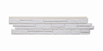Фасадная панель Я фасад, Алтайский камень 1482 х 312 мм Classic, цвет: мел