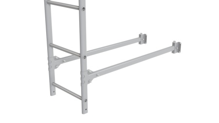 Фасадная лестница Borge, нижняя секция, L=2700 мм RAL 7004