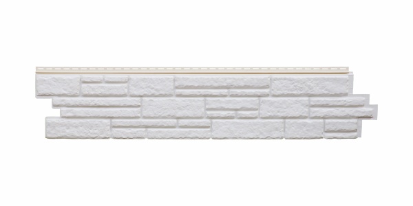 Фасадная панель Я фасад, Алтайский камень 1482 х 312 мм Classic, цвет: мел