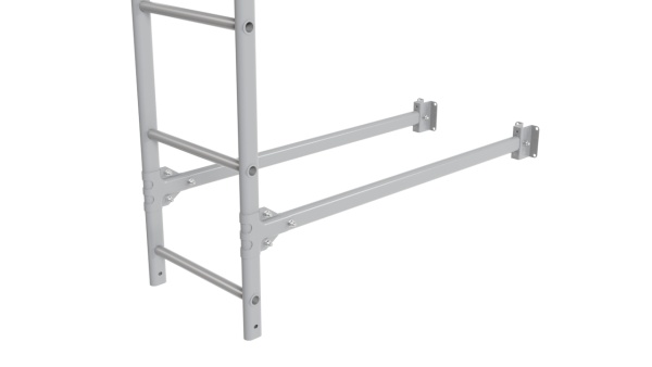 Фасадная лестница Borge, нижняя секция, L=2700 мм RAL 7004