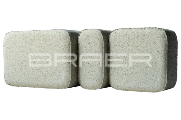 Тротуарная плитка Braer Классико 60 мм 57х115, 115х115, 172х115 мм, цвет: белый