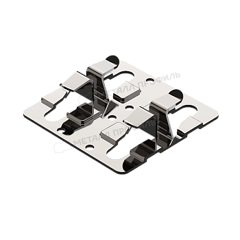 Крепежный кляммер рядовой Металл Профиль 70х10 мм 1.2 мм, нерж, без цвета