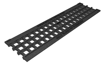 Решетка водоприемная Gidrolica Standart DN100, чугунная ячеистая, C250, 507