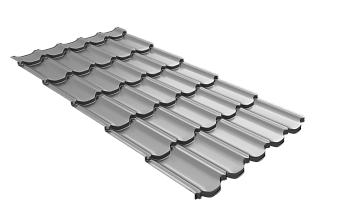 Профиль волновой Grand Line квинта плюс 0.45 мм, PE, RAL 7004