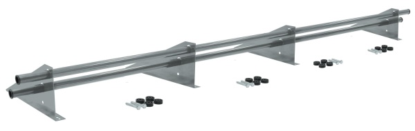 Снегозадержатель трубчатый, универсальный Optima плюс, L=3000 мм, 4 опоры, 2 трубы, овал 42х21 мм RAL 7004