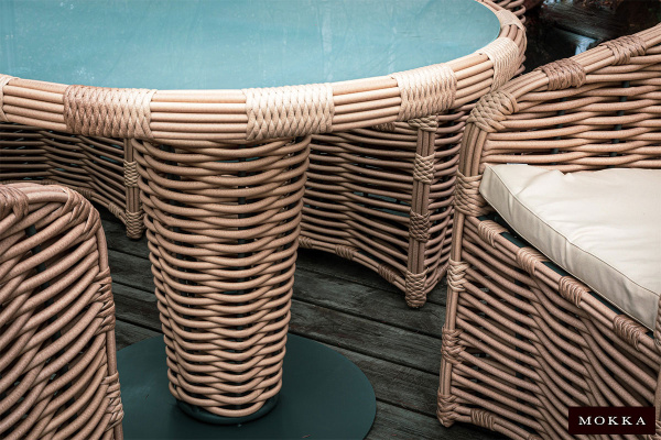 Кресло Mokka Majorca из искусственного ротанга цвет: соломенный
