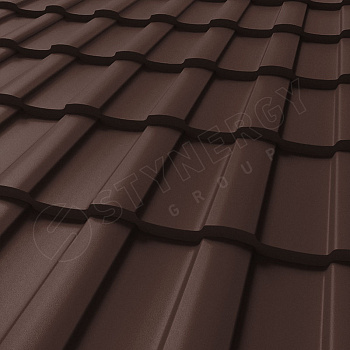 Металлочерепица Stynergy, Stella 0.5 мм, PurRus Pro Matt, RAL 8017