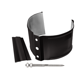 Хомут трубы металлический на кирпич Grand Line Ø 87 мм, цвет: коричневый