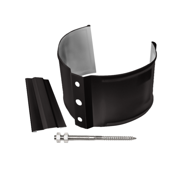 Хомут трубы металлический на кирпич Grand Line Ø 87 мм, цвет: коричневый