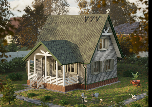 Битумная черепица, Docke, Eurasia, Шестигранник цвет: зеленый, 3 м² / уп.